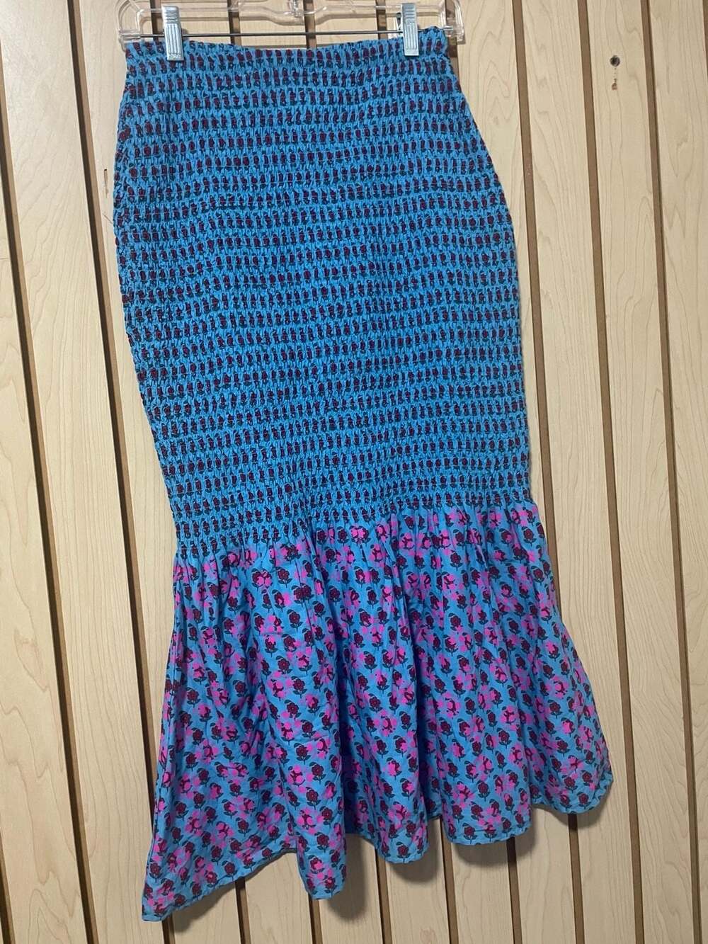J.Crew Smocked Floral Midi Skirt Size 2